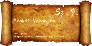 Szakál Veronika névjegykártya