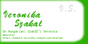 veronika szakal business card
